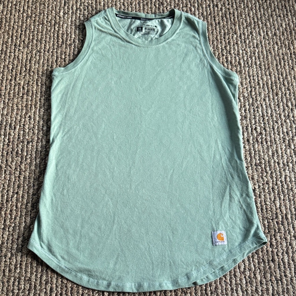 Carhartt Force Women's Sage Green Muscle Tee Tank Top